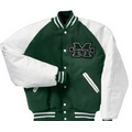 Adult Custom Wool Jacket w/ Vinyl Raglan Sleeves